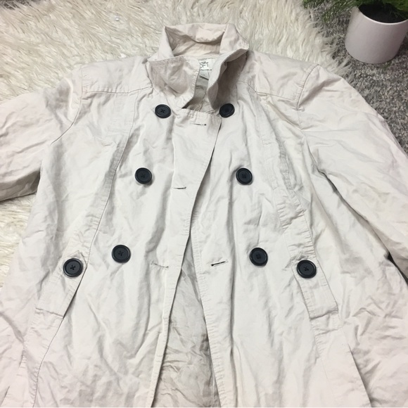 LOFT ANN TALYLOR TRENCH COAT KAKHI SIZE 10 - Picture 12 of 15